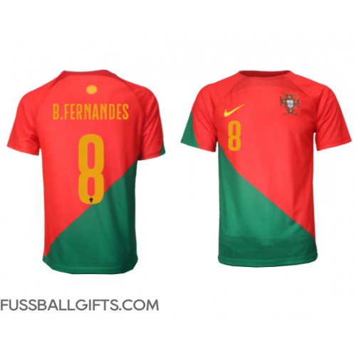 Portugal Bruno Fernandes #8 Fußballbekleidung Heimtrikot WM 2022 Kurzarm